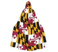 YQxwJL Cape médiévale à capuche avec imprimé drapeau de l'État du Maryland - Cadeau pour homme et femme