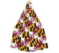 YQxwJL Cape médiévale à capuche avec imprimé drapeau de l'État du Maryland - Cadeau pour homme et femme
