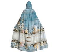YQxwJL Cape médiévale à capuche avec motif coquillage et étoile de mer - Cadeau idéal pour homme et femme