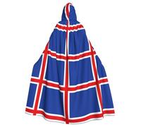 YQxwJL Cape médiévale à capuche avec motif drapeau de l'Islande - Cadeau pour homme et femme