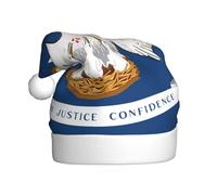 YQxwJL Chapeau de Père Noël imprimé drapeau de l'État de Louisiane, chapeaux de Noël en peluche, couvre-chefs festifs, pour fêtes de Noël à porter au quotidien