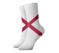 YQxwJL Chaussettes de sport longues sans couture avec imprimé drapeau de l'État de l'Alabama - Unisexe - Respirantes et confortables