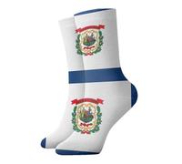 YQxwJL Chaussettes de sport longues sans couture avec imprimé drapeau de l'État de Virginie occidentale - Unisexe - Respirantes et confortables
