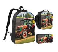 YQxwJL Company Lot de 3 sacs à dos avec boîte à déjeuner et trousse à crayons pour voyage, travail, camping Unisexe