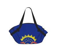 YQxwJL Couverture de pique-nique et sac fourre-tout 2 en 1 avec drapeau de l'État du Dakota du Nord - Tapis de plage pliable de 94 cm - Couverture de sol pliable pour le camping