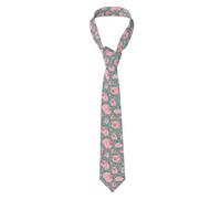 Yqxwjl Cravate de cou imprimée de rue italienne pour hommes, cravate moulante, cravates fantaisie, pour les mariages, les missions de marié, cadeaux de danse, Fond de cochon, taille unique
