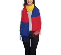 YQxwJL Écharpe à pompons avec imprimé drapeau de la Roumanie pour femmes, châles et écharpes chaudes pour robes de soirée, douces et confortables 2026