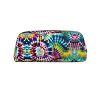 YQxwJL Exotic Tribe Trousse à crayons en cuir durable avec fermeture éclair Motif tie-dye