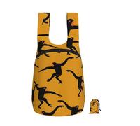 YQxwJL Gibbon Sac à dos pliable ultra léger avec imprimé singe Noir