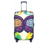YQxwJL Housse de bagage de voyage imprimée Cerveau gauche et droite, housse de protection élastique pour valise de 45,7 à 81,3 cm, blanc, X-Large