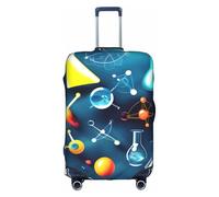 YQxwJL Housse de bagage de voyage imprimée scientifique abstraite, chimie, housse de protection élastique, pour valise de 45,7 à 81,3 cm, blanc, Moyen