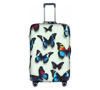 YQxwJL Housse de protection élastique pour bagage de voyage avec imprimé papillon et violoncelle pour valise de 45,7 à 81,3 cm, blanc, X-Large