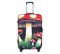 YQxwJL Housse de protection élastique pour bagage de voyage avec motif champignons magiques de 45,7 à 81,3 cm, blanc, Grand