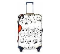 YQxwJL Housse de protection élastique pour bagage de voyage avec partition de violon pour valise de 45,7 à 81,3 cm, blanc, Petit