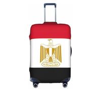 YQxwJL Housse de protection élastique pour bagage de voyage imprimé drapeau égyptien, pour valise de 45,7 à 81,3 cm, blanc, Moyen
