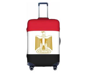 YQxwJL Housse de protection élastique pour bagage de voyage imprimé drapeau égyptien, pour valise de 45,7 à 81,3 cm, blanc, Moyen