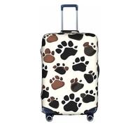 YQxwJL Housse de protection élastique pour bagages de 45,7 à 81,3 cm Motif empreintes de pattes de chien, blanc, Moyen
