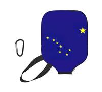 YQxwJL Housse de protection en néoprène avec fermeture éclair et mousqueton Motif drapeau de l'Alaska