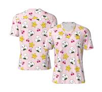 YQxwJL Joli maillot de football imprimé balle de riz grande et grande taille pour homme, maillot de football de taille inclusive pour hommes pour jeux et cadeaux, Noir , S