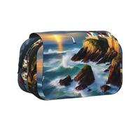 YQxwJL Lighthouse Trousse à crayons avec fermeture éclair pour bureau et maison Motif peinture diamant Grande capacité, Noir/blanc, One Size, Morden