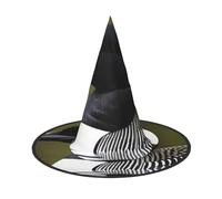 YQxwJL Lot de 2 chapeaux de sorcière d'Halloween avec imprimé Loon Nature Oiseau Décoration Chapeau de sorcière Cosplay Accessoires de fête pour femme