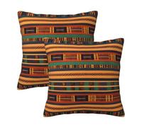 YQxwJL Lot de 2 housses de coussin décoratives à imprimé tissage africain pour canapé, salon, canapé, lit