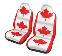 YQxwJL Lot de 2 housses de siège de voiture avec imprimé drapeau canadien pour banquette avant et arrière, facile à installer