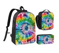 YQxwJL Lot de 3 sacs à dos avec boîte à déjeuner et trousse à crayons pour voyage, travail, camping Unisexe