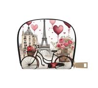 YQxwJL Love Paris Tower Porte-cartes de crédit avec imprimé cœur pour café, vin, parfum, vélo, blanc, One Size