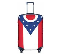 YQxwJL Ohio State Flag Print Travel Bagage, Housse de protection élastique pour valise de 45,7 à 81,3 cm, blanc, Grand