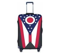 YQxwJL Ohio State Flag Print Travel Bagage, Housse de protection élastique pour valise de 45,7 à 81,3 cm, blanc, Grand
