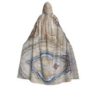 YQxwJL Onyx Stone Cape à capuche pour femme avec imprimé bleu pâle Manteau d'hiver chaud Longue cape Cosplay Costumes Mascarade Dress Up