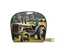 YQxwJL Porte-cartes de crédit avec motif de vieux tracteur, photo de ferme, petit portefeuille pour cartes de crédit pour femme et homme, blanc, One Size