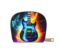 YQxwJL Porte-cartes de crédit imprimé guitare électrique magique, petit portefeuille pour femmes et hommes, blanc, One Size