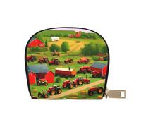 YQxwJL Porte-cartes de crédit imprimé tracteur ferme, petit portefeuille pour femmes et hommes, blanc, One Size