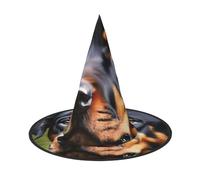 YQxwJL Rottweiler Lot de 2 chapeaux de sorcière d'Halloween avec motif imprimé pour femme
