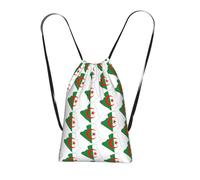 YQxwJL Sac à dos avec cordon de serrage, motif carte du drapeau de l'Algérie, sac à dos à cordon pour voyage, plage, usage quotidien
