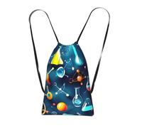YQxwJL Sac à dos pliable à cordon de serrage avec imprimé scientifique abstrait, chimie, grande capacité, sac de sport pour homme et femme