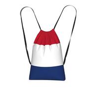 YQxwJL Sac à dos pliable avec cordon de serrage imprimé drapeau néerlandais grande capacité pour homme et femme