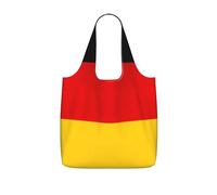 YQxwJL Sac fourre-tout pliable avec imprimé drapeau allemand, réutilisable, résistant aux déchirures, sac d'épicerie pour le travail, les voyages, capacité de 25 l, noir, One Size, Sacs à dos