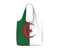 YQxwJL Sac fourre-tout pliable avec imprimé drapeau de l'Algérie - Réutilisable - Résistant aux déchirures - Pour le travail et les voyages - Capacité de 25 l