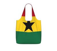 YQxwJL Sac fourre-tout pliable motif drapeau du Ghana réutilisable résistant aux déchirures pour le travail, les voyages, capacité de 25 l