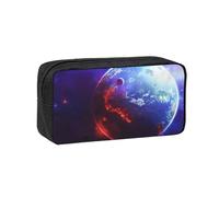 YQxwJL Trousse à crayons 3D avec impression planète spatiale et étoiles - Grande capacité - Résistante à l'usure - Pour le bureau et le maquillage