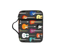 YQxwJL Trousse à crayons avec emplacements pour stylos - Étanche - Durable - Pour téléphone - Couleur acoustique et guitares