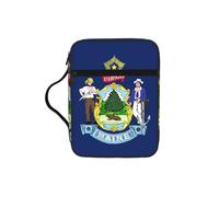 YQxwJL Trousse à crayons avec emplacements pour stylos - Étanche - Durable - Pour téléphone portable - Motif drapeau du Maine State