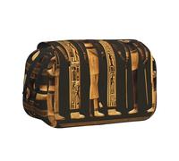 YQxwJL Trousse à crayons avec fermeture éclair - Grande capacité - Motif hiéroglyphes égyptiens anciens - Pour le bureau et la maison