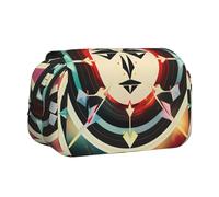 YQxwJL Trousse à crayons avec motif de flèches de chasse, triangles, cerf, grande capacité, portable avec fermeture éclair pour le bureau et la maison, Noir/blanc, One Size, Morden