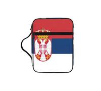 YQxwJL Trousse à crayons avec motif drapeau de la Serbie, trousse à crayons avec emplacements pour stylos, étanche, sac à cosmétiques, sac à main, sac fourre-tout pour téléphone portable