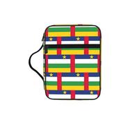 YQxwJL Trousse à crayons avec motif drapeau de l'Afrique centrale - Avec emplacements pour stylos - Étanche - Durable - Pour téléphone portable - Sac fourre-tout
