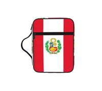YQxwJL Trousse à crayons avec motif drapeau du Pérou avec emplacements pour stylos - Étanche - Durable - Pour téléphone portable